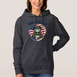 Meowica Patriotic Cat Vintage Engraving Shirt Desi