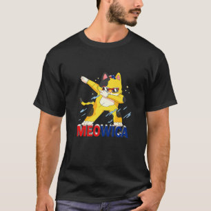 Meowica Pet Cat 4th Of July Patriotic American Pr T-Shirt
