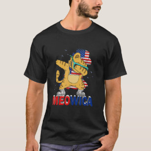Meowica Pet Cat 4th Of July Patriotic American Pr T-Shirt