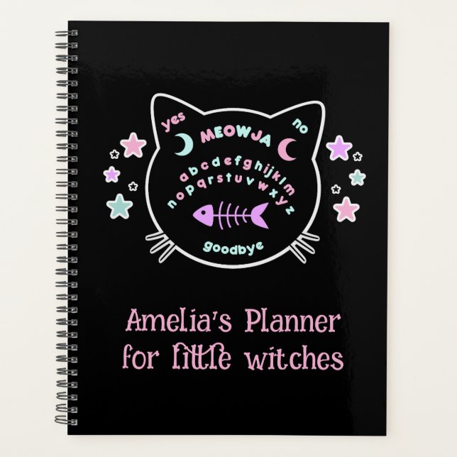 Meowja Pastel Goth Witchy  Planner (Front)