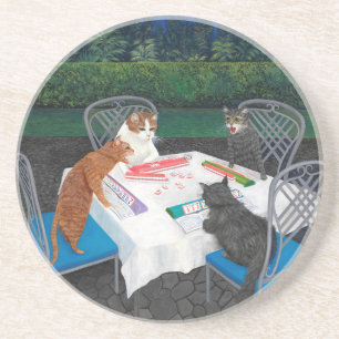 Meowjongg Coaster