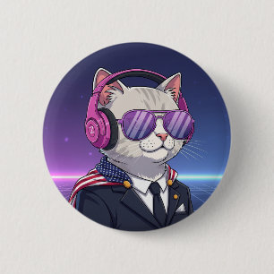 Meowllennial Patriot – Gen Z Cat Button