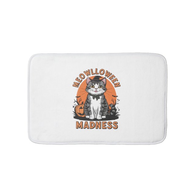 Meowlloween Madness Bath Mat (Front)