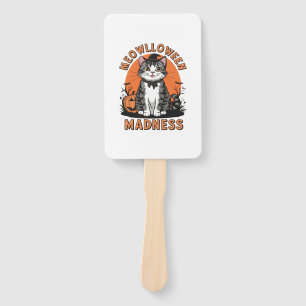Meowlloween Madness Hand Fan