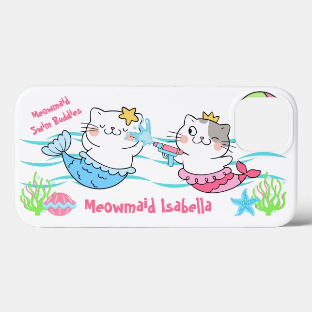 Meowmaids Mermaid Cats Swim Buddies Case-Mate iPhone Case (Back (Horizontal))