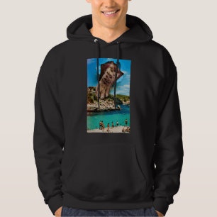 Meowmi Beach Surfing Cat Retro Ocean Kitten Coast Hoodie