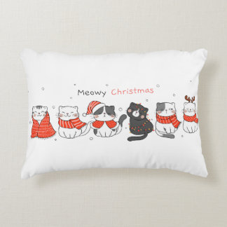 Meowmy Noël ! Coussin décoratif