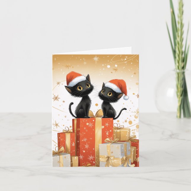 Meowry Xmas Holiday Card (Front)