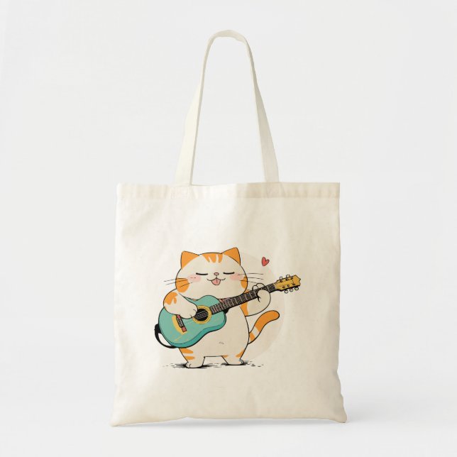 Meows and Melodies Tote Bag (Front)