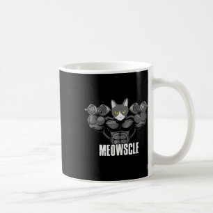 Meowscle Dumbells Workout Fitness Gym Muscle  Coffee Mug