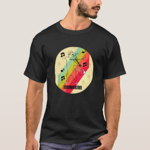 Meowsician Funny Cat Fiddle Violin Jazzy Feline T-Shirt