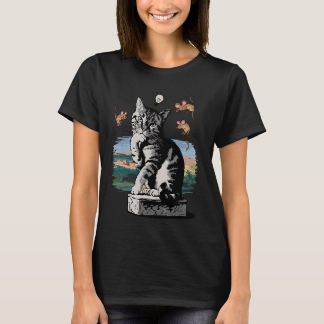Meowtastic Logic Cat Humour Venn Tee (Front)