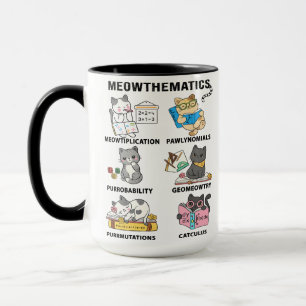 Meowthematics Funny Math Cat Puns For Math Lovers Mug
