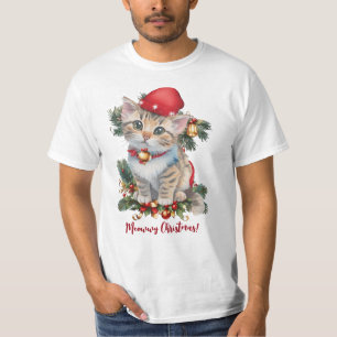Meowwy Christmas kitten Christmas T-Shirt