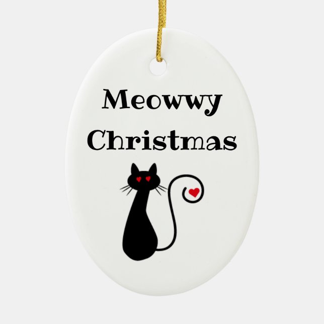 Meowwy Christmas Ornament (Front)