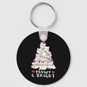 Meowy And Bright Cat Tree Cute Animal Kitten Chris Keychain