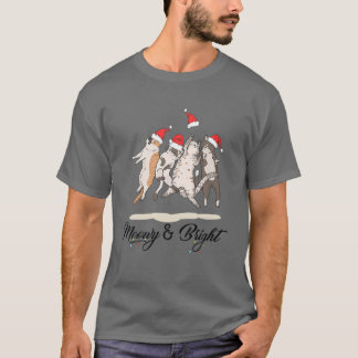 Meowy And Bright Funny Christmas Cat Pajama Kid Me T-Shirt