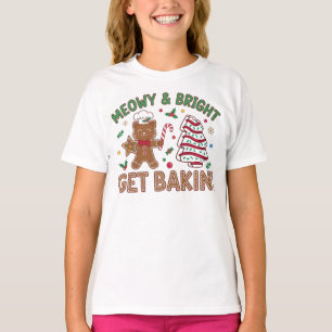 "Meowy & Bright Gingerbread Cat T-Shirt