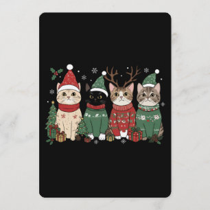 Meowy Cat Christmas Catmas Xmas Gift Invitation