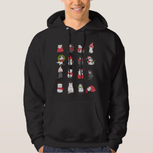 Meowy Cat Christmas Cute Santa Cats lovers Hoodie