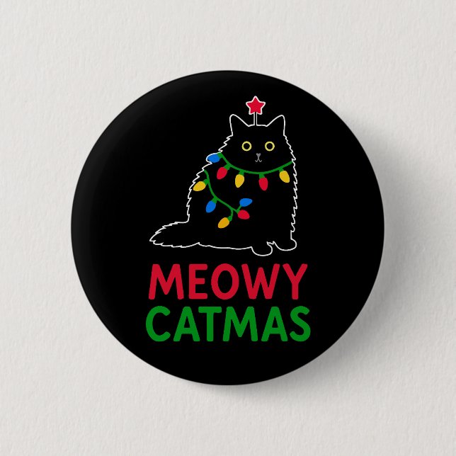 Meowy Catmas 2 Inch Round Button (Front)