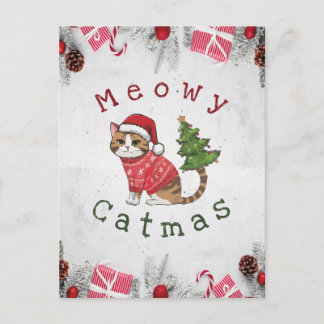 Meowy Catmas - Cartes de Noël - Cartes postales