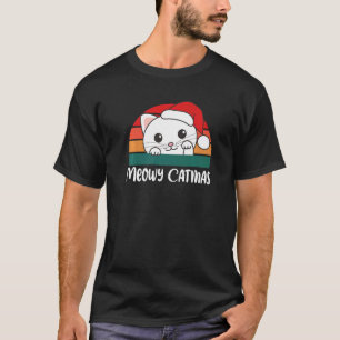 Meowy Catmas Cat Christmas Cat Pun 1 T-Shirt