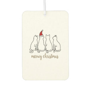 Meowy Catmas Cat Christmas Cute Kitten Cats Santa  Air Freshener