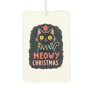 Meowy Catmas Cat Christmas Cute Kitten Cats Santa  Air Freshener