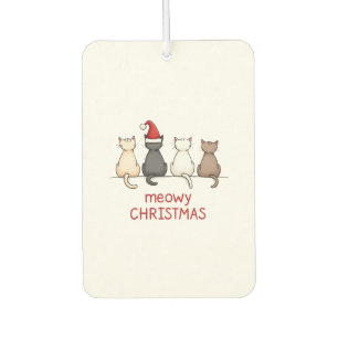 Meowy Catmas Cat Christmas Cute Kitten Cats Santa  Air Freshener