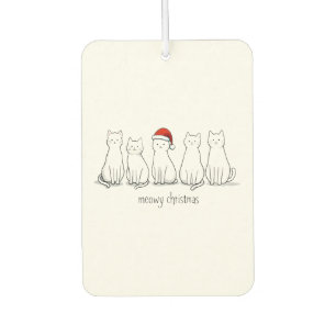 Meowy Catmas Cat Christmas Cute Kitten Cats Santa  Air Freshener