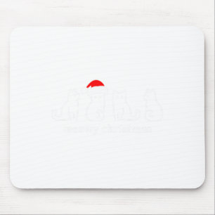 Meowy Catmas Cat Christmas Cute Kitten Cats Santa Mouse Pad