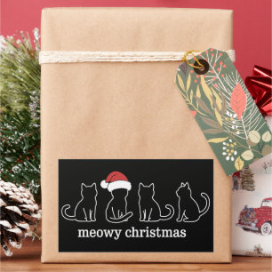 Meowy Catmas Cat Christmas Cute Kitten Cats Santa  Sticker