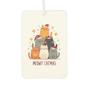Meowy Catmas Cat Christmas Tree Xmas (1) Air Freshener