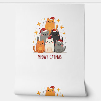 Meowy Catmas Cat Christmas Tree Xmas (1) Wallpaper