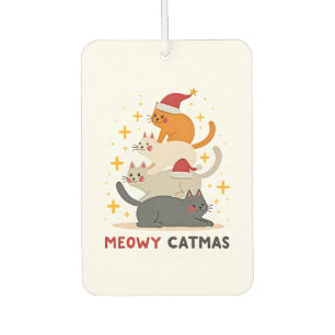 Meowy Catmas Cat Christmas Tree Xmas (2) Air Freshener