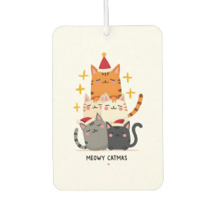 Meowy Catmas Cat Christmas Tree Xmas (3) Air Freshener