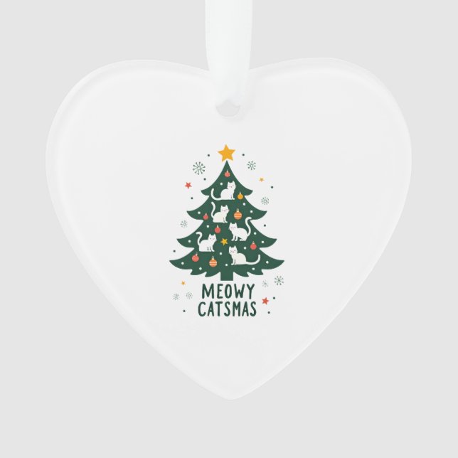 Meowy Catmas Cat Christmas Tree Xmas Funny Santa C (devant)