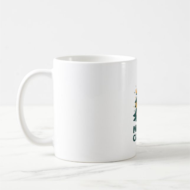 Meowy Catmas Cat Christmas Tree Xmas Funny Santa C Coffee Mug (Left)
