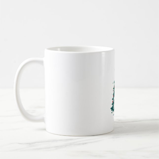 Meowy Catmas Cat Christmas Tree Xmas Funny Santa C Coffee Mug (Left)