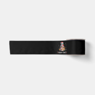Meowy Catmas Cat Christmas Tree Xmas Funny Satin Ribbon