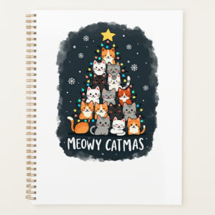 Meowy Catmas Cat Christmas Tree Xmas Girls Boys Fu Planner