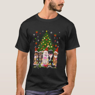 Meowy Catmas Cat Christmas Tree Xmas Girls Boys Fu T-Shirt