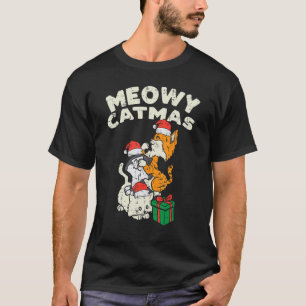 Meowy Catmas Cat Kitten Christmas Xmas Women T-Shirt