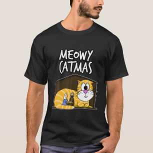 Meowy Catmas Cat Nativity Christmas 2021 Christian T-Shirt