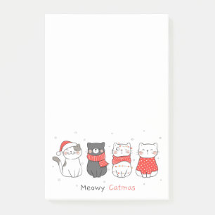 Meowy Catmas Christmas Cats Post-it Notes