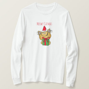 Meowy Catmas Funny Cat T-Shirt