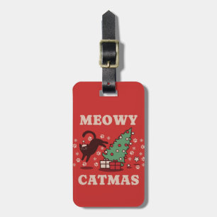 Meowy Catmas Luggage Tag