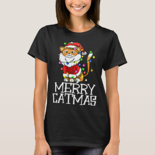 Meowy Catmas  Merry Christmas Cat T-Shirt