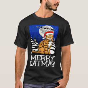 Meowy Catmas  Merry Christmas Cat T-Shirt